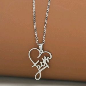 NEW Faith Heart Stainless Steel Necklace